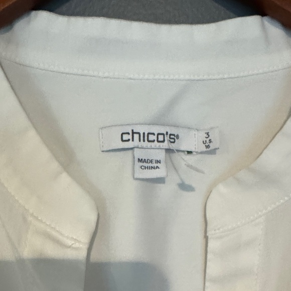 Chico ‘S White and Orange Button Down Shirt - Picture 6 of 7